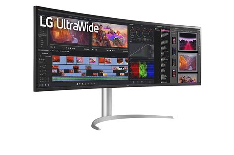 LG UltraWide 49" Dual-QHD IPS Curved Monitor 144Hz with USB-C incl Speakers; 49" Dual-QHD (5120x1440) IPS Panel; DCI-P3 98% (CIE1976) Color Gamut; 144Hz Refresh Rate; AMD FreeSync™, NVIDIA G-Sync™ Compatible; 2x 10W Speakers; 2x HDMI; 1x Display; 1x USB Port; Tilt/Height/Swivel Functionality; 3 Year Carry-in Warranty
